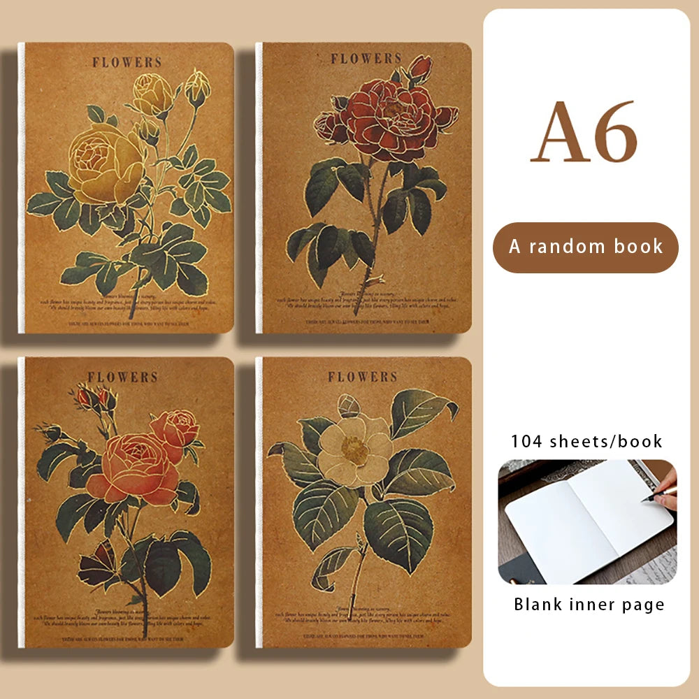 Vintage A6 Art Handbooks 104 Sheets Thickened High-value Notebook