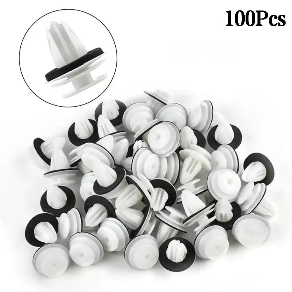 50/100Pcs Car Door Panel Clip Universal Auto Bumper Mudguard Automotive Fastener Clip Auto Body Push Retainer Pin Rivet Car Acce Peaceful Pleasures Health and Wellness 100 Pcs