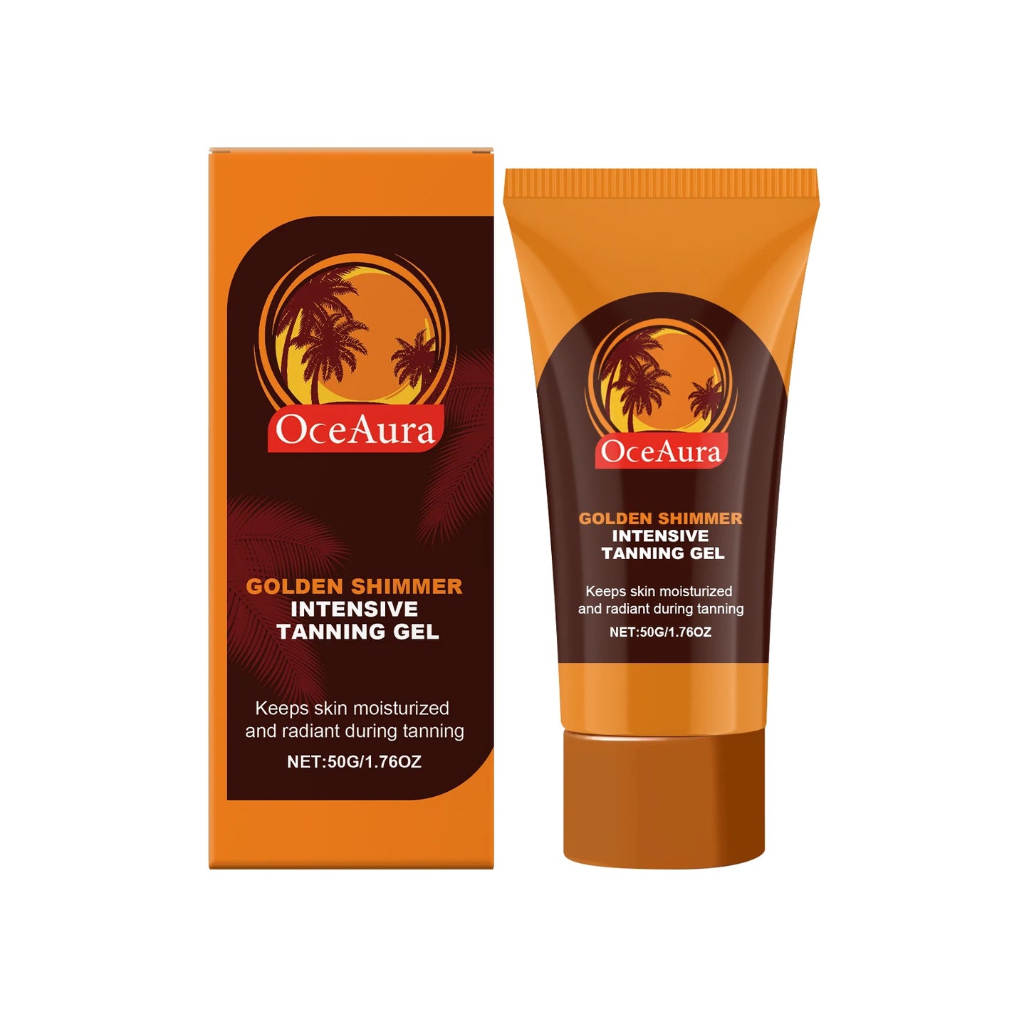 OceAura Bronzing Tanning Gel – Sunless Glow for Face & Body