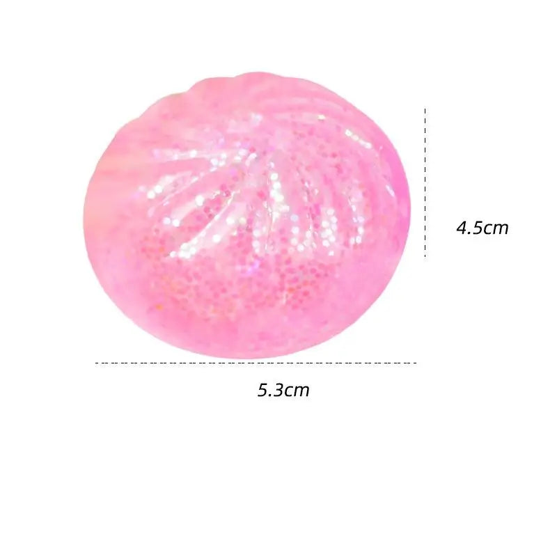 Glitter Steamed Bun Squeeze Ball – Stress Relief Squishy Toy