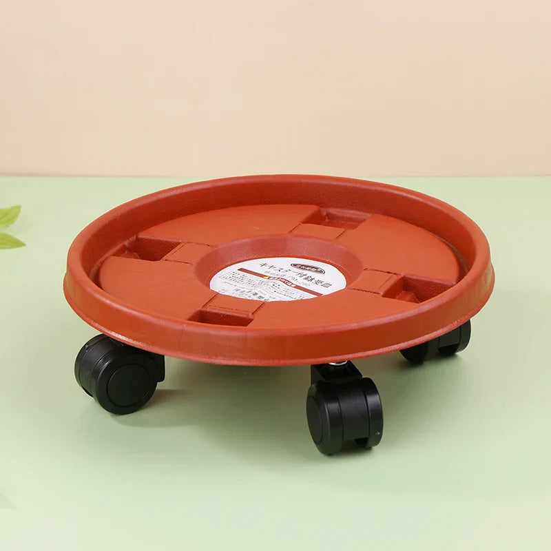 Rolling Plant Stand Tray with Wheels – Heavy Duty Pot Caddy