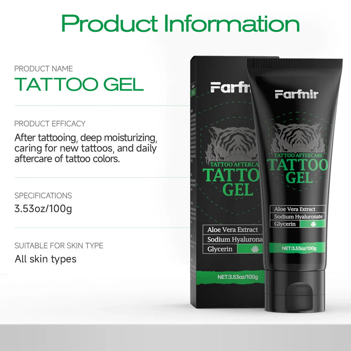 Tattoo Aftercare Moisturizing Gel – Color Fixation & Nourishing