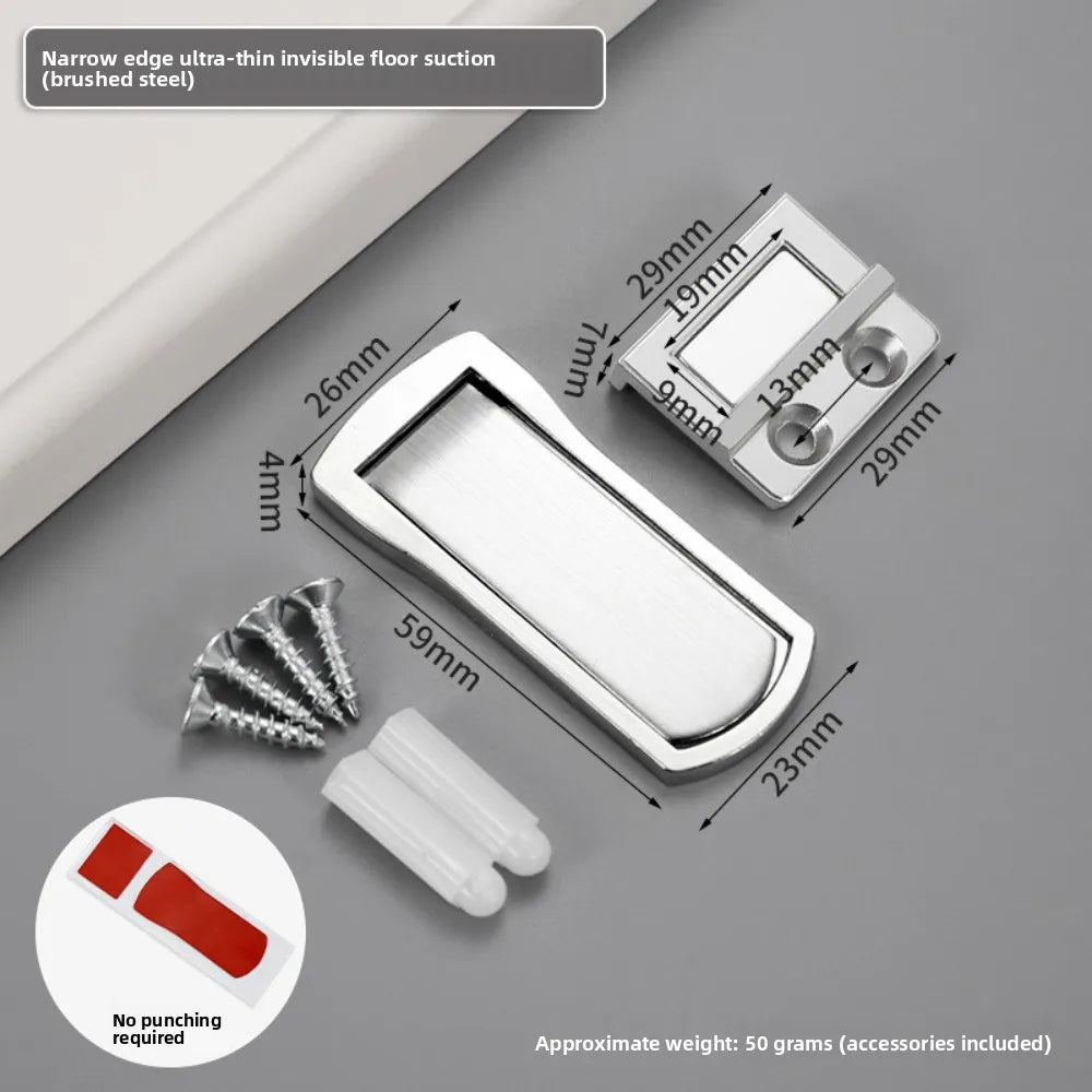 Ultra-Thin Invisible Door Catch for Narrow Frame Glass Doors