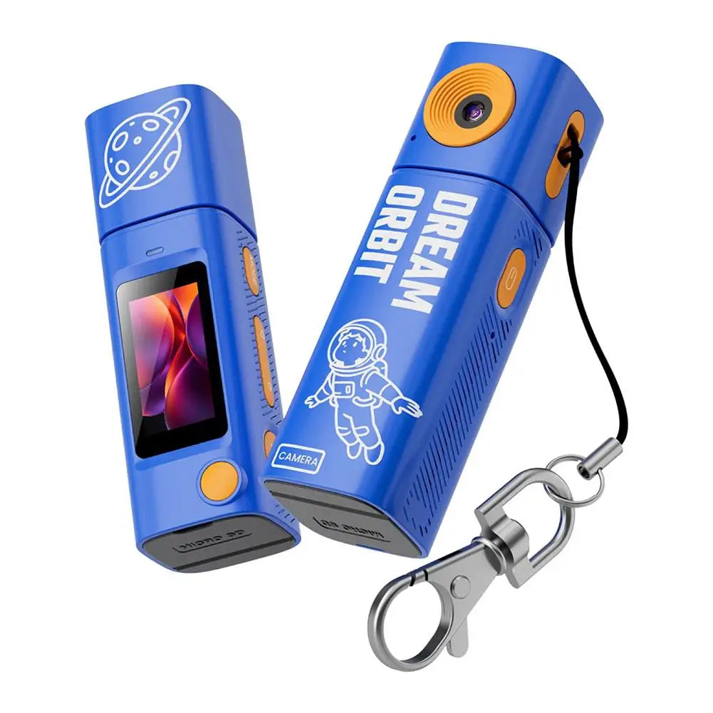 Thumb Sports Digital Camera HD Video Photo Student Mini Pocket Camera Outdoor Travel Vlog Recording Device Peaceful Pleasures Health and Wellness Blue