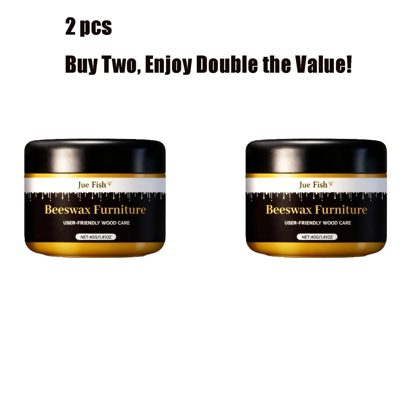 Natural Wood Care Wax – Cleaner, Restorer & Protector (40ml)