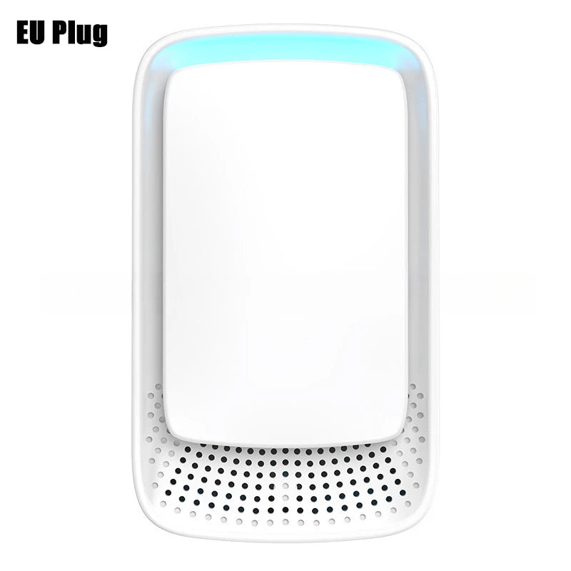 Negative Ion Mini Air Purifier Whisper Quiet Operation Plug In Air Cleaner Fresher For Pet Kitchen Smokers Toilet Bathroom Peaceful Pleasures Health and Wellness White EU Plug
