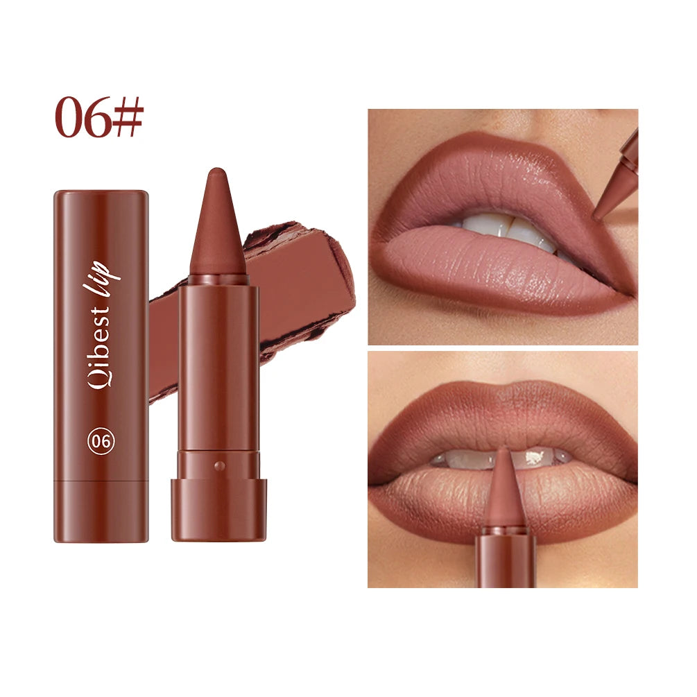 Tapered Gradient Lip Liner Matte Nude Brown Velvet Lipstick Waterproof Non Sticky Contouring Tint Lipliner Crayon Lip Makeup Peaceful Pleasures Health and Wellness 06