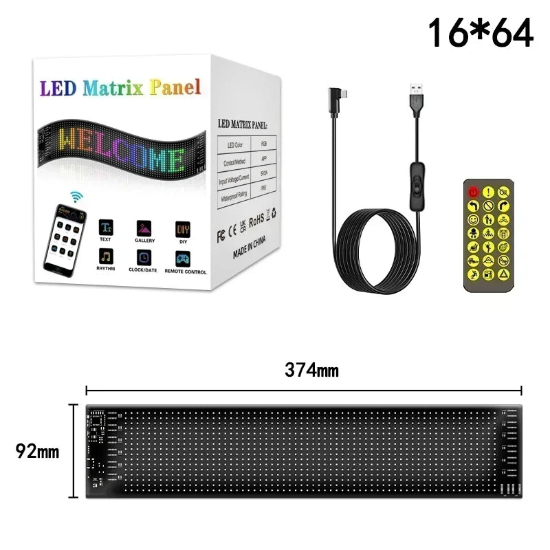 Programmable RGB LED Matrix Sign – Scrolling Text & Animation