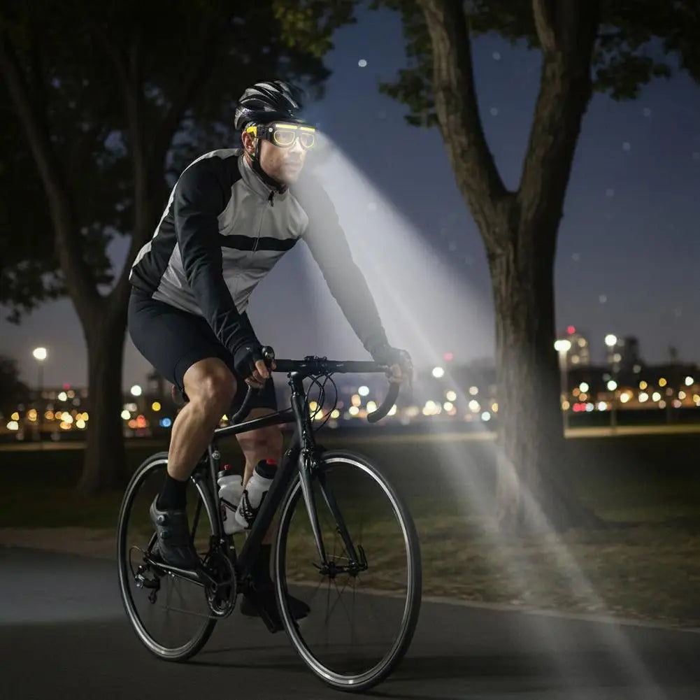 Rechargeable LED Headlamp Super Bright Headlight for Cycling,Night Fishing,Outdoor Work,Waterproof Windproof Eyeglass Head Torch Peaceful Pleasures Health and Wellness