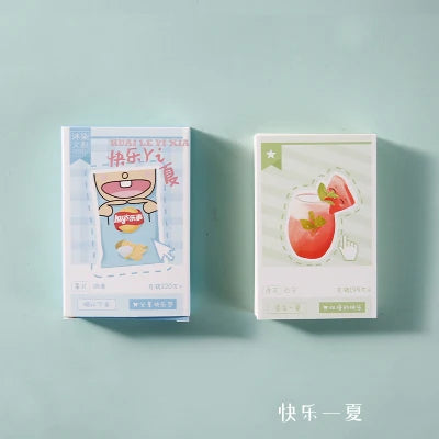 Cute Summer Dessert Lomo Cards Ice Cream Popsicle Bubble Tea Donut