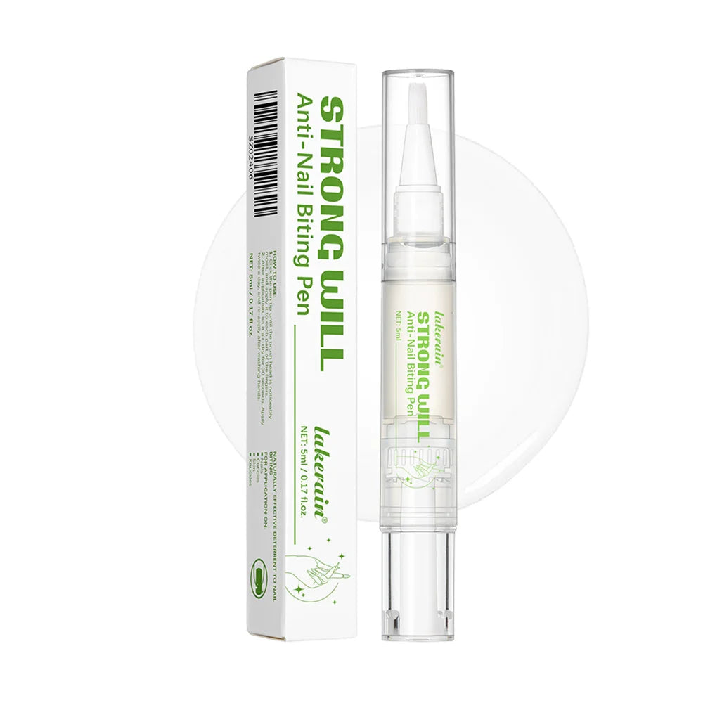 Strong Will Anti-Nail Biting Click Pen Stop Nail Biting Care Nails Improve Nail Biting Behavior Strong Bitter Aquamarine Pen Peaceful Pleasures Health and Wellness 1PC