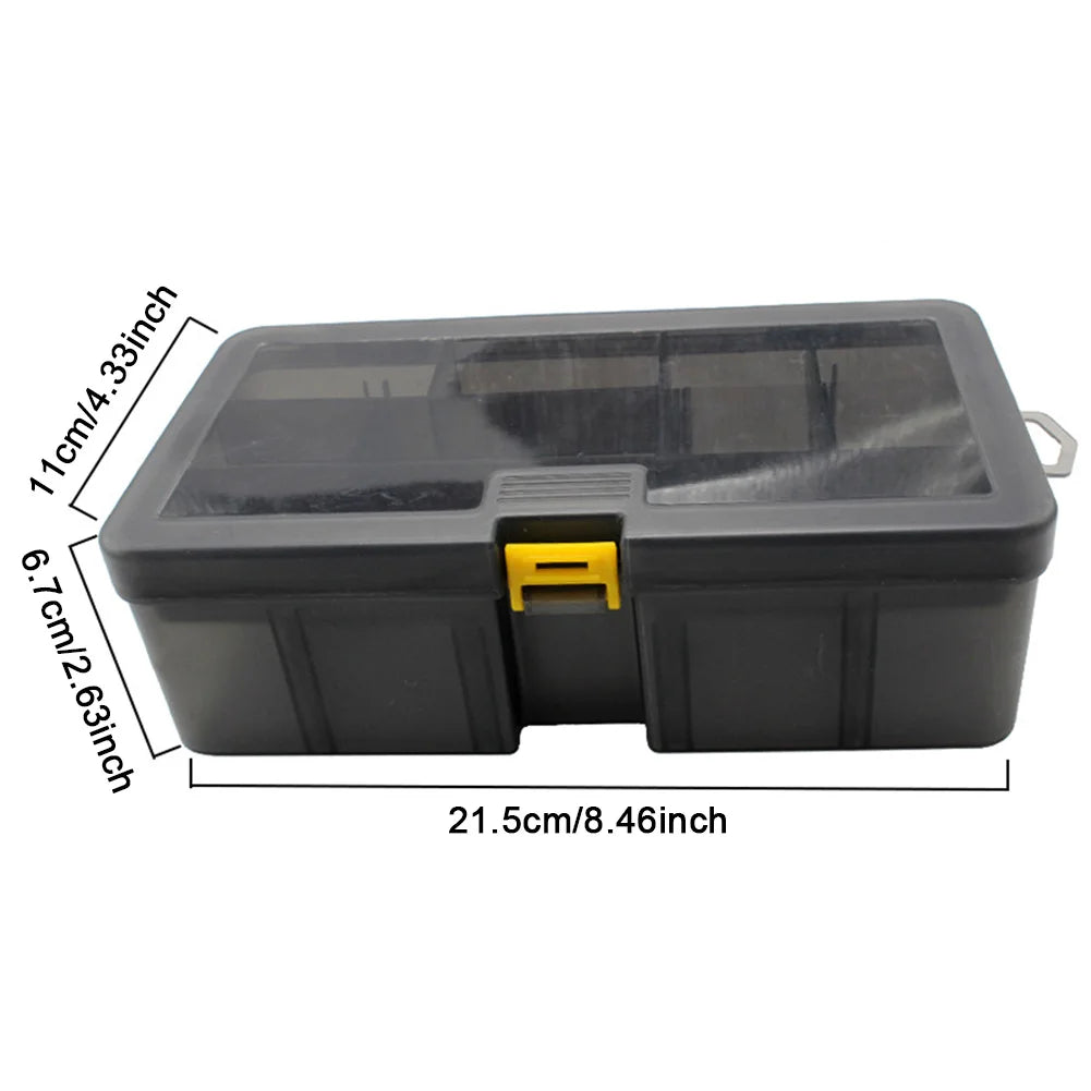 Double Layer Fishing Box Waterproof Plastic Fishing Lure Box with Adjustable Dividers Lure Hook Minnow Bait Storage Case Peaceful Pleasures Health and Wellness