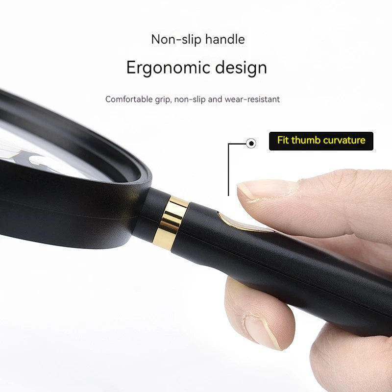 Handheld Magnifying Glass, Japanese High-Definition Optical Glass, Elderly Reading, Children Reading, and Students Peaceful Pleasures Health and Wellness