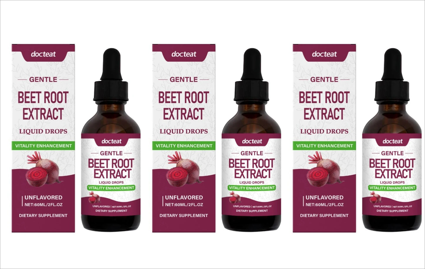 Docteat Beetroot Extract Liquid Drops Unflavored 60ml