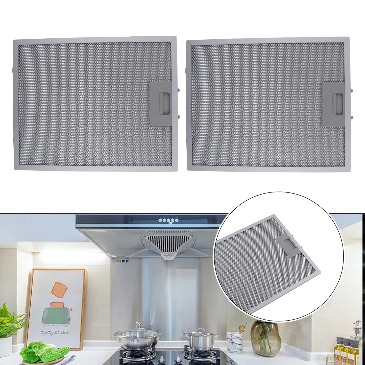 Cooker Hood Metal Mesh Extractor Vent Filter 320x260 Mm Range Grease
