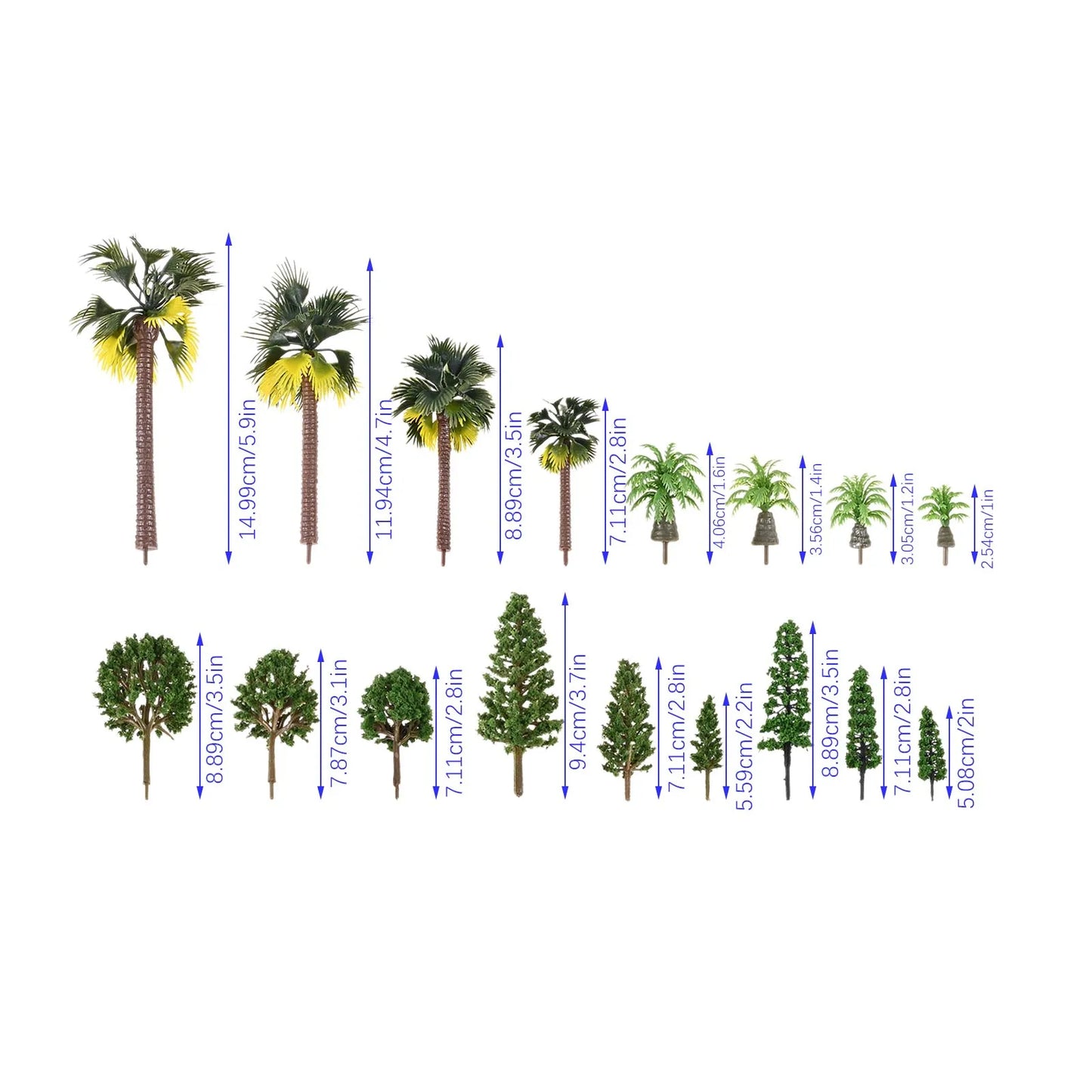 28Pcs Miniature Craft Trees Set – DIY Diorama & Model Landscape