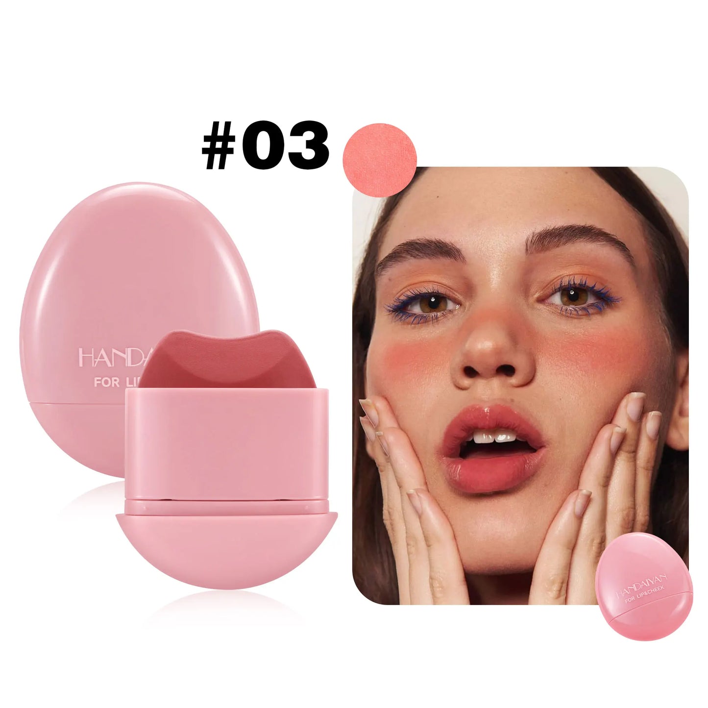 HANDAIYAN 2-in-1 Cream Blush Stick – Lip & Cheek Waterproof