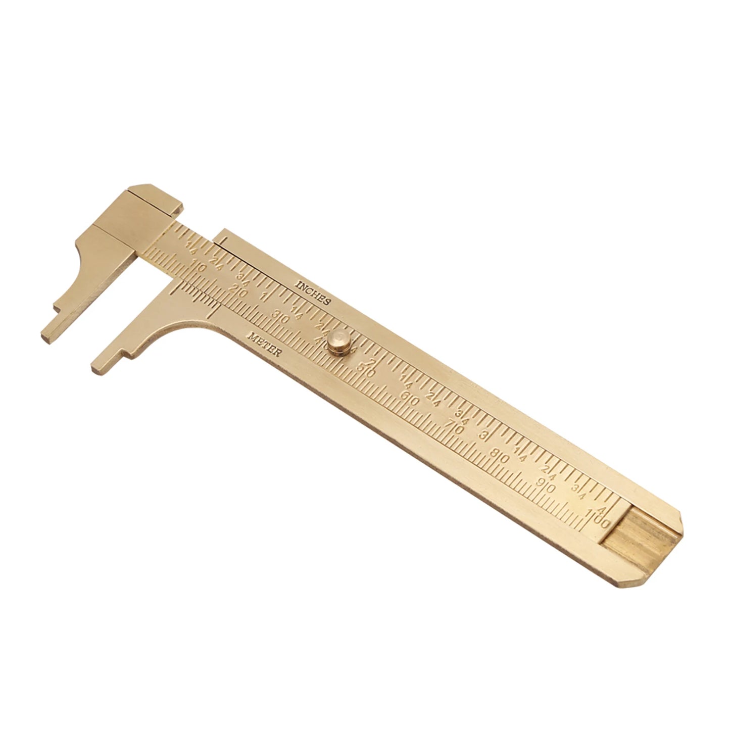 Brass Sliding Gauge Vernier Caliper Ruler Measuring Tool Double Scales mm/inch Vernier Caliper Double Scale Vernier Caliper Peaceful Pleasures Health and Wellness GS02759-02