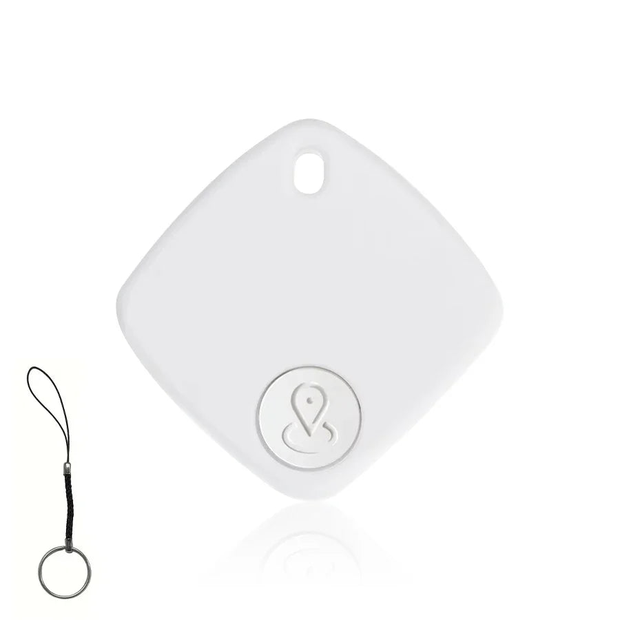 Bluetooth Elder GPS Tracker Works with IOS Find My App Dog Pet Key Finder Kid Car Positioner Anti-Lost Device Item Locator Peaceful Pleasures Health and Wellness WHITE