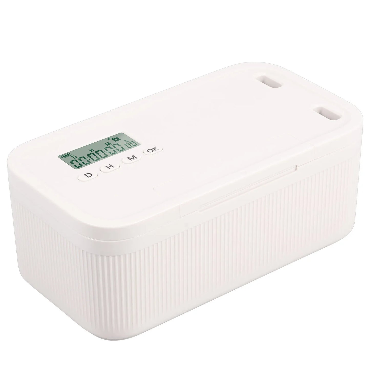 Timer Lock Boxes Electronic Lockable Multi-Function Container Safe Storage for Phones Cigarettes Personal Items Files Peaceful Pleasures Health and Wellness SKU-01-White