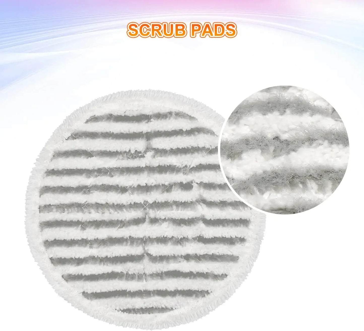 6-Pack Reusable Steam Mop Pads for S7000 Series, Microfiber and Heavy Scrub Cleaning Pads Peaceful Pleasures Health and Wellness