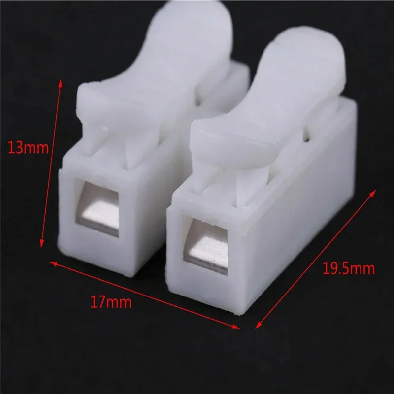 20pcs CH2 Spring Quick Wire Connectors Cable Clamps Terminal Block LED Strip Light Replace Electrical Tapes Cable Clamp Tools Peaceful Pleasures Health and Wellness
