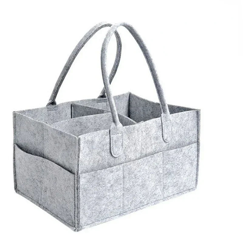 Large Felt Diaper Caddy Organizer | Baby Storage Bag