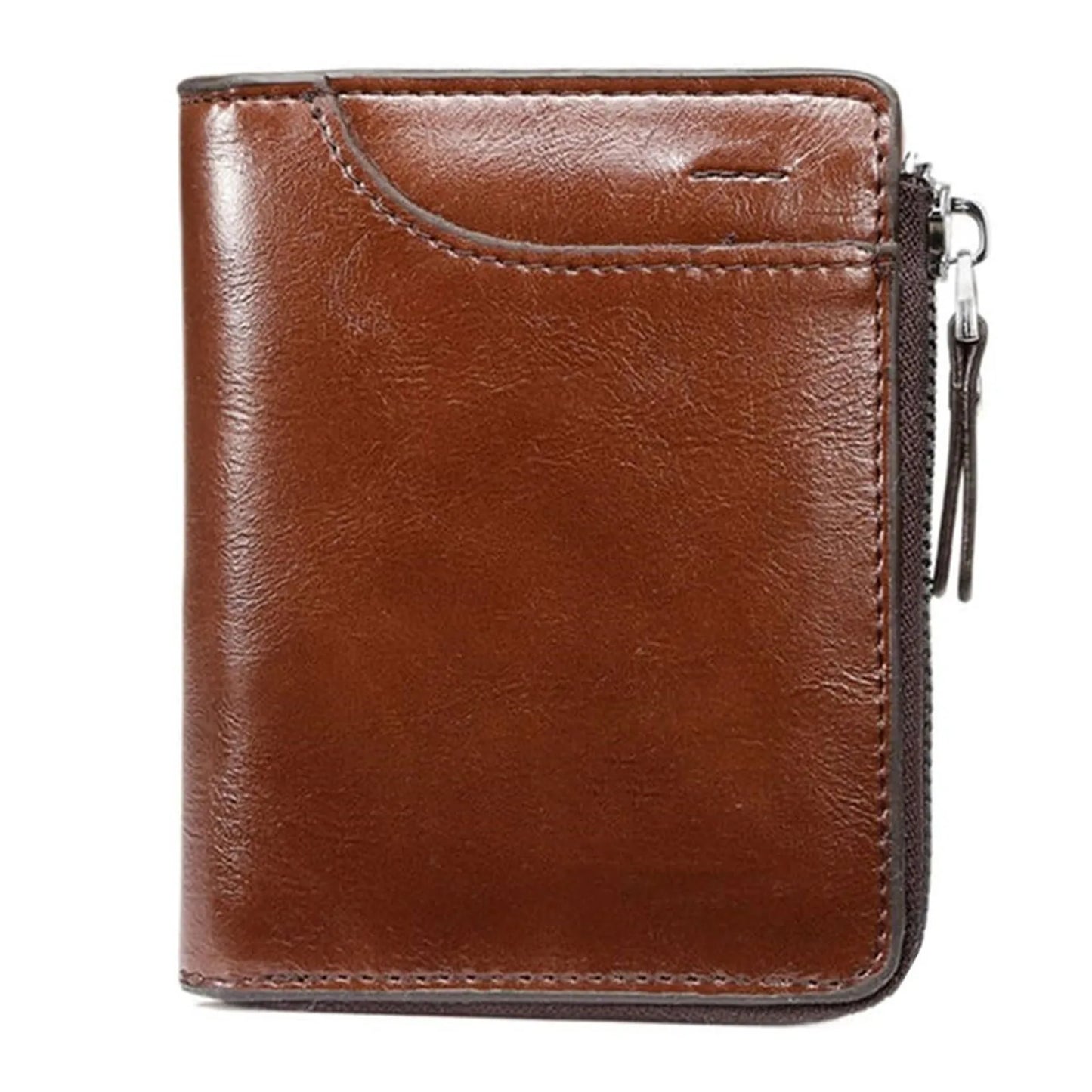 Men's RFID Bifold Wallet – PU Leather, Card Slots & Coin Pocket