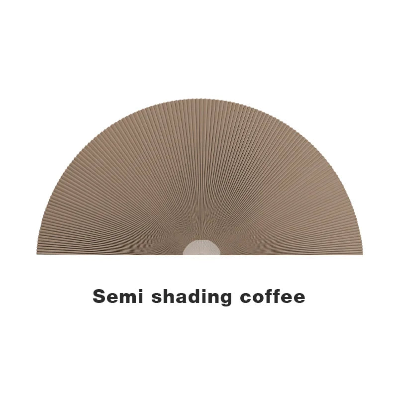 Semi-Circular Honeycomb Blinds Arched Windows Light Filtering Trimmable Shades Custom Fit Half-Round Window Coverings Privacy Peaceful Pleasures Health and Wellness Semi Coffee Radius 59cm 105 hole