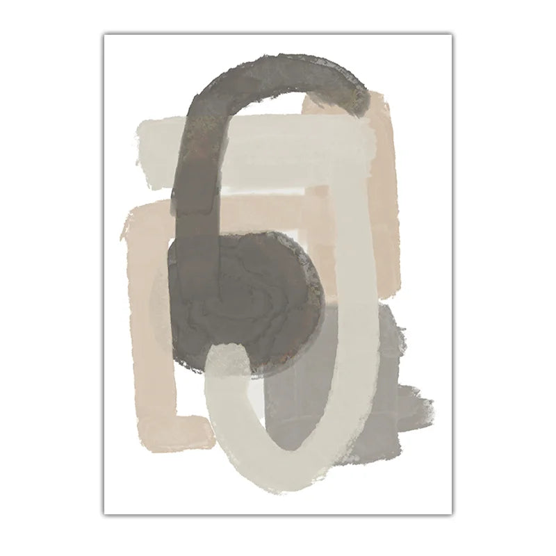 Abstract Wall Art Minimalist Geometric Canvas Painting Nordic Style Poster Prints for Bedroom Living Room Wall Decor Peaceful Pleasures Health and Wellness 04 15x20cm No Frame China Mainland