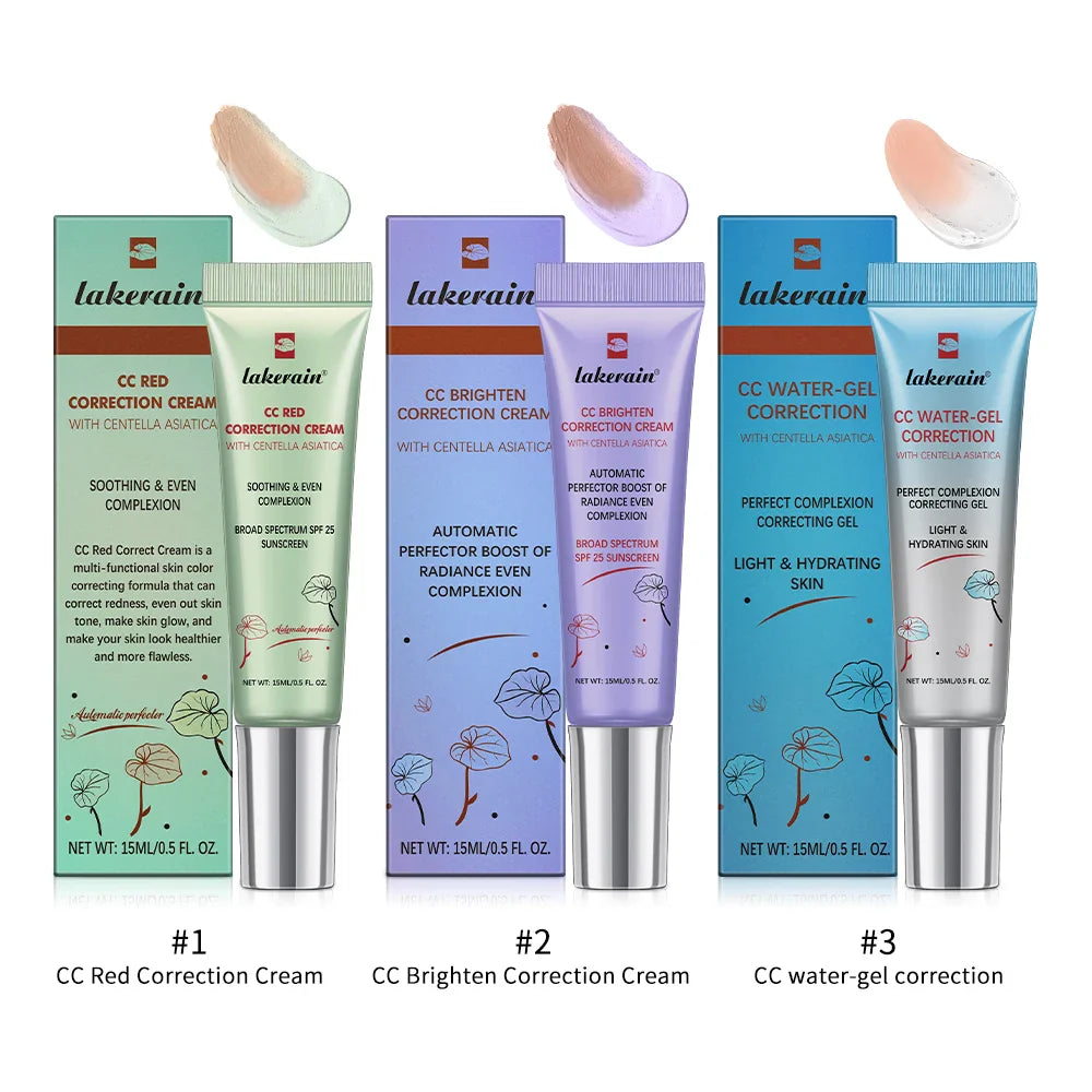3-Piece Centella CC Cream Set | Korean Color-Changing Foundation