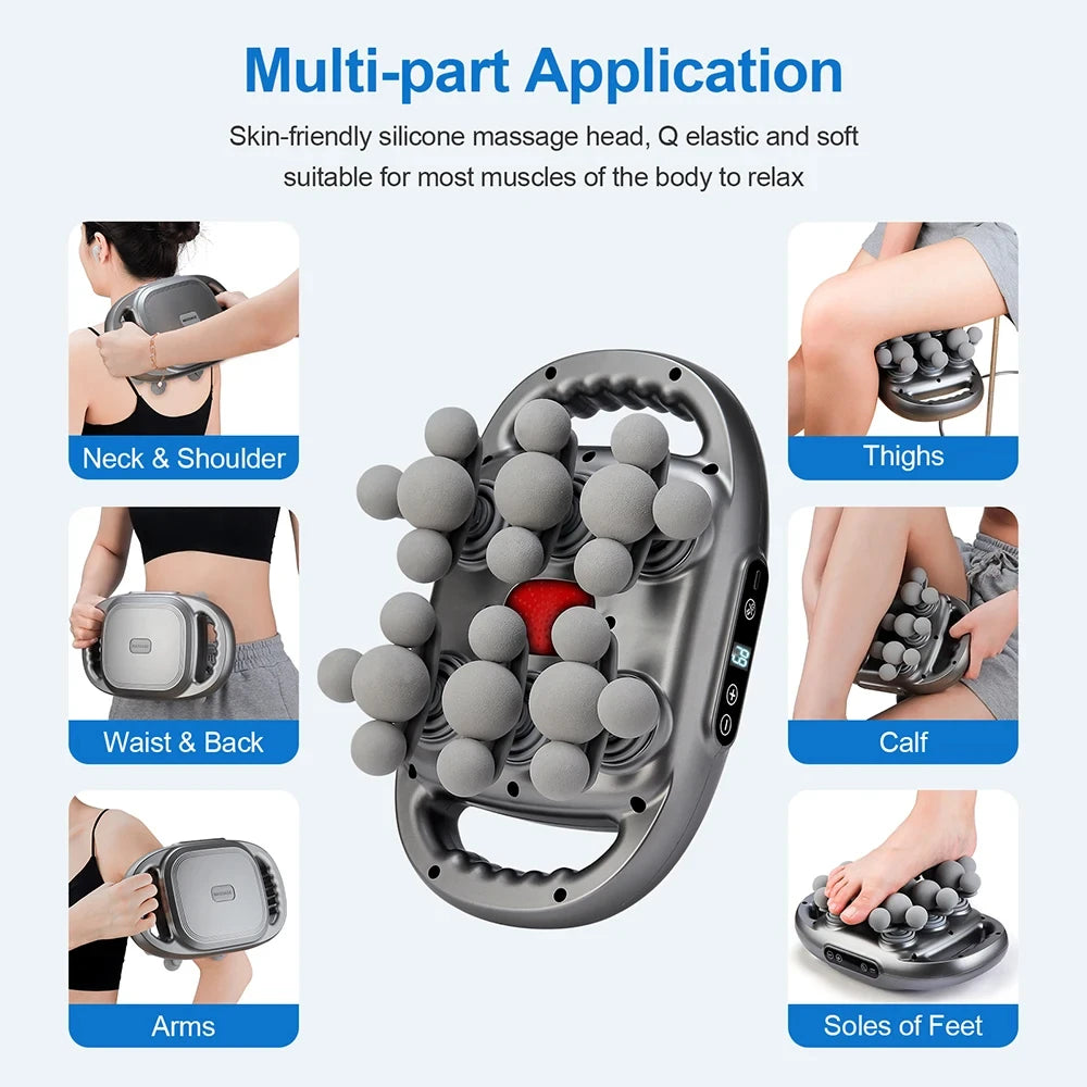 22-Head Deep Tissue Percussion Massage Gun, High-Power Vibration for Targeted in Back Neck & Shoulders Massage Peaceful Pleasures Health and Wellness