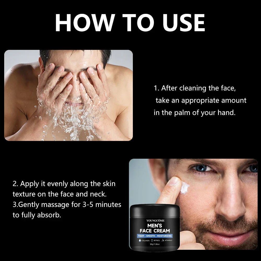 YOUNGCOME Men's Skincare Set – Collagen, Retinol & Vitamin E