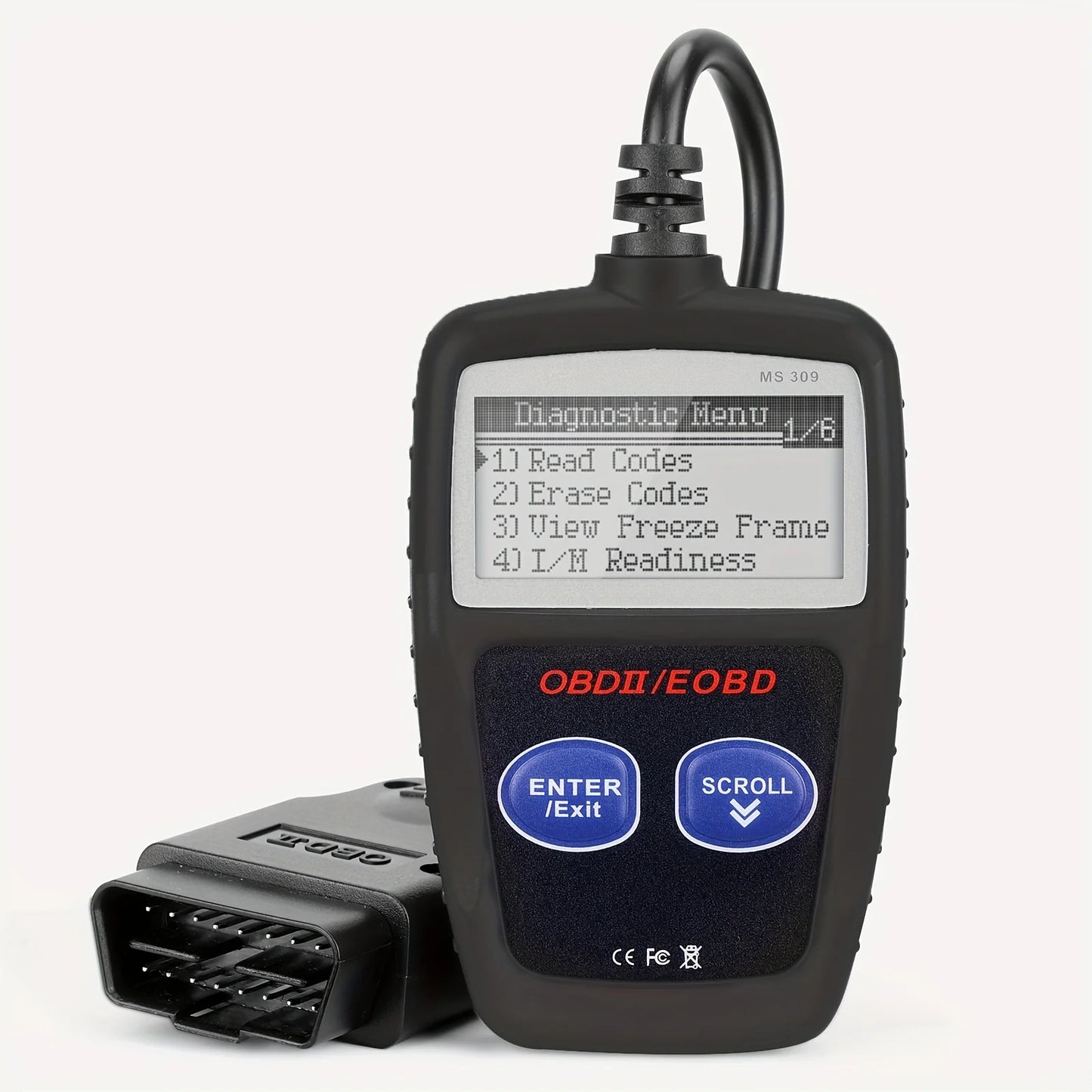 Classic Enhanced Universal Obd2 Scanner, Car Engine Fault Code Reader, Checks Engine Light and Emissions Monitor Status, Obdii Can Diagnostic Scan Tool Peaceful Pleasures Health and Wellness black