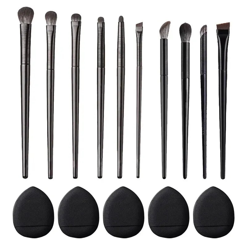 10-Piece Soft Bristle Eye Makeup Brush Set – Eyeshadow & Liner