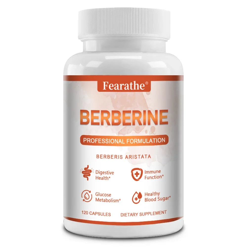 Premium Berberine - Supports Immune System, Weight Management, Digestive Health and GI Function Supplement, 120 Capsules Peaceful Pleasures Health and Wellness 120 count-1 bottle