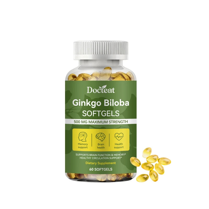 Ginkgo Biloba Extract 500mg Cognitive Wellness | 60 Softgels