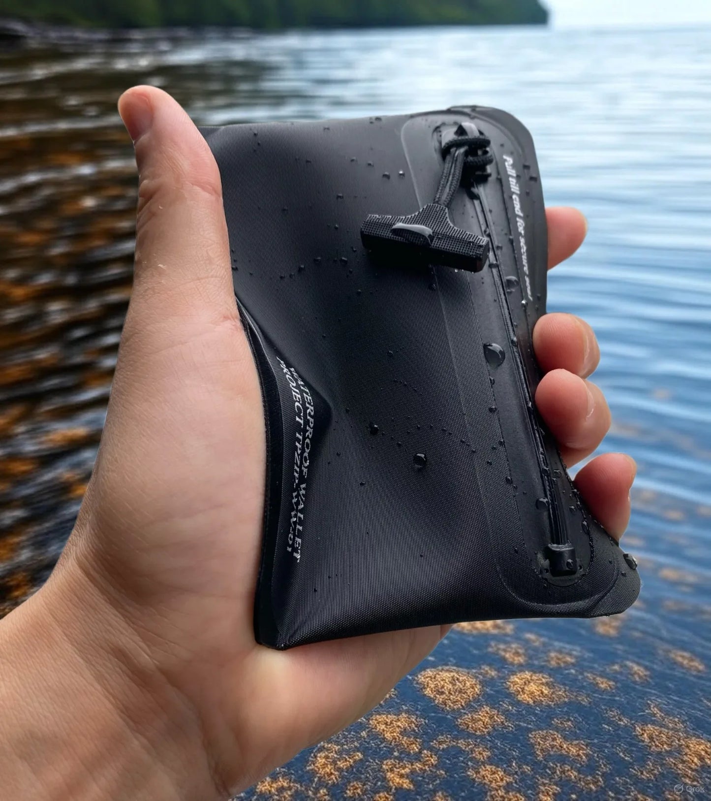 Waterproof TPU Wallet Card Holder | Outdoor Adventure Key Case Waterproof Sports Wallet Peaceful Pleasures Health and Wellness black