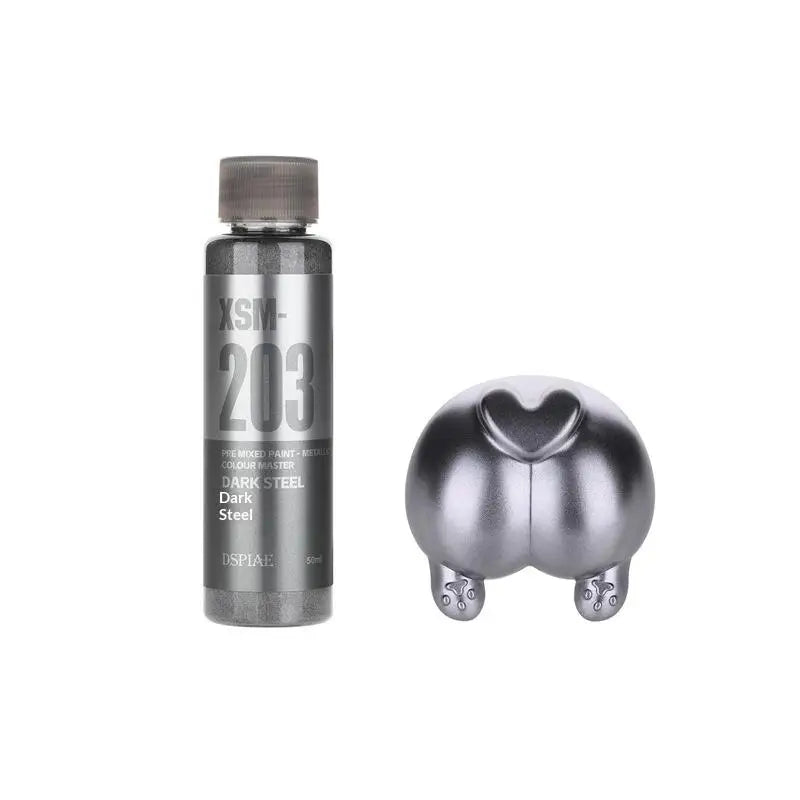50ml Water-Based Pre-Mixed Metal Paint for Scale Models & Airbrush
