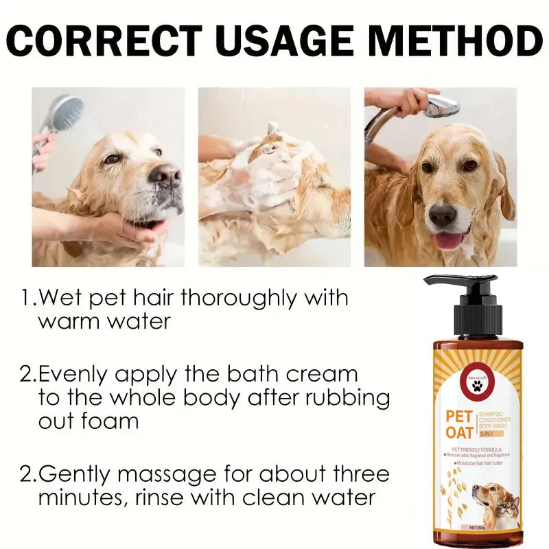Pet Shampoo for Dogs & Cats – Odor Removal & Soft Coat