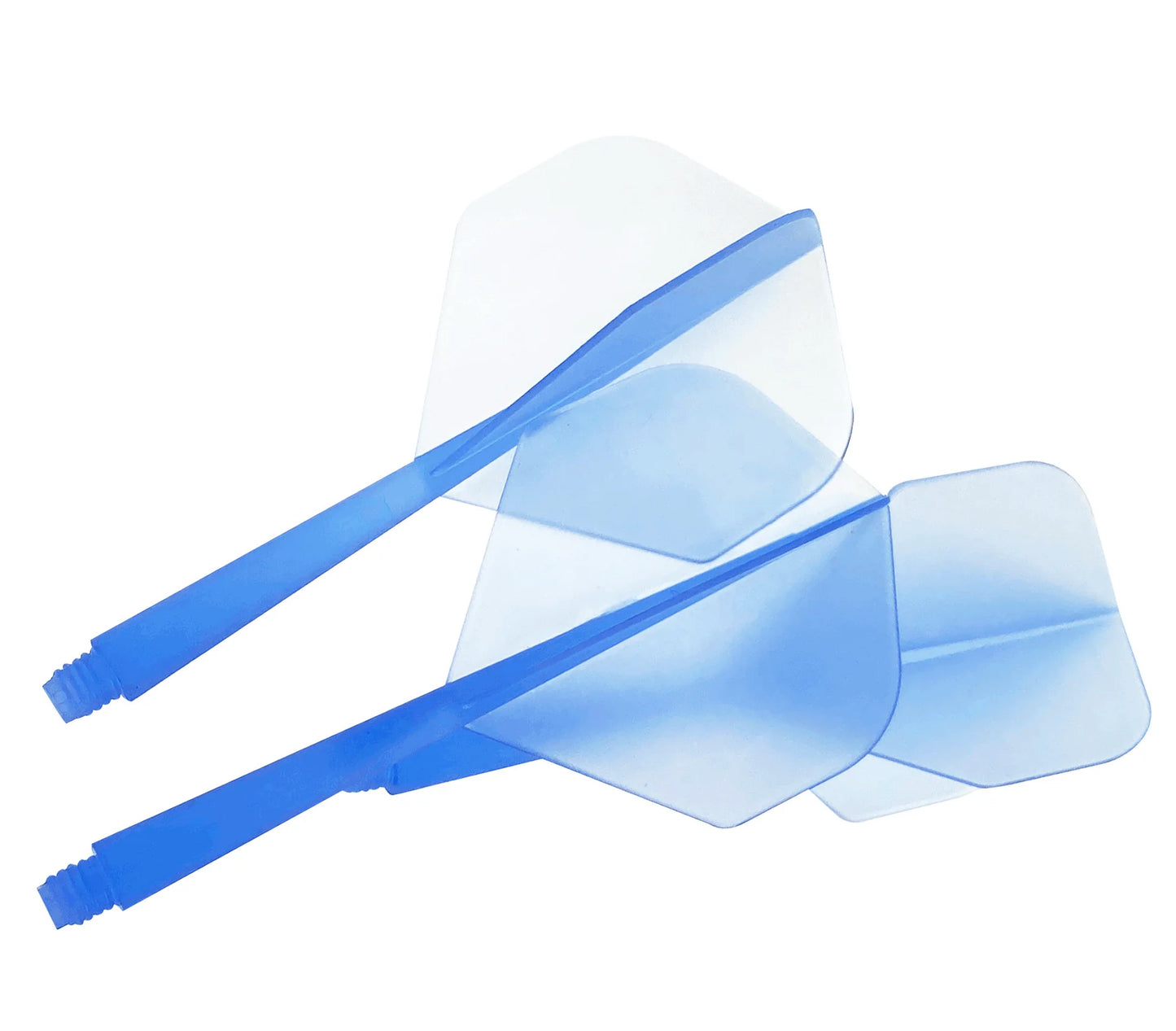 3-Pack 2BA Dart Flights – Transparent PP Multicolor Tail Fins Dart Flights Peaceful Pleasures Health and Wellness blue-3PCS