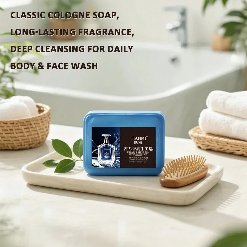 Men's Cologne 3-in-1 Bar Soap – Hair, Face & Body Wash 2 Pack