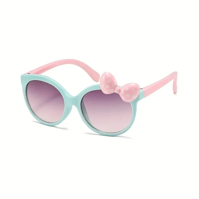 Winful Kids Bowknot Sunglasses – UV400 Girls Outdoor Shades