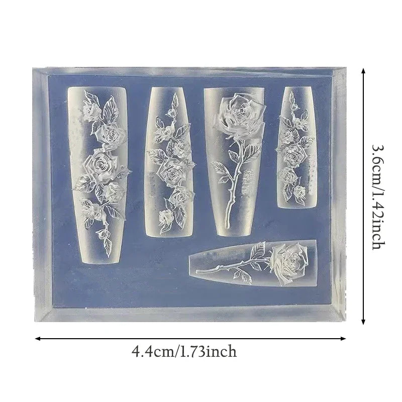 Flexible Nail Art Silicone Molds Create Rose Flower Charm For Professional Design And Jewelry Making Peaceful Pleasures Health and Wellness