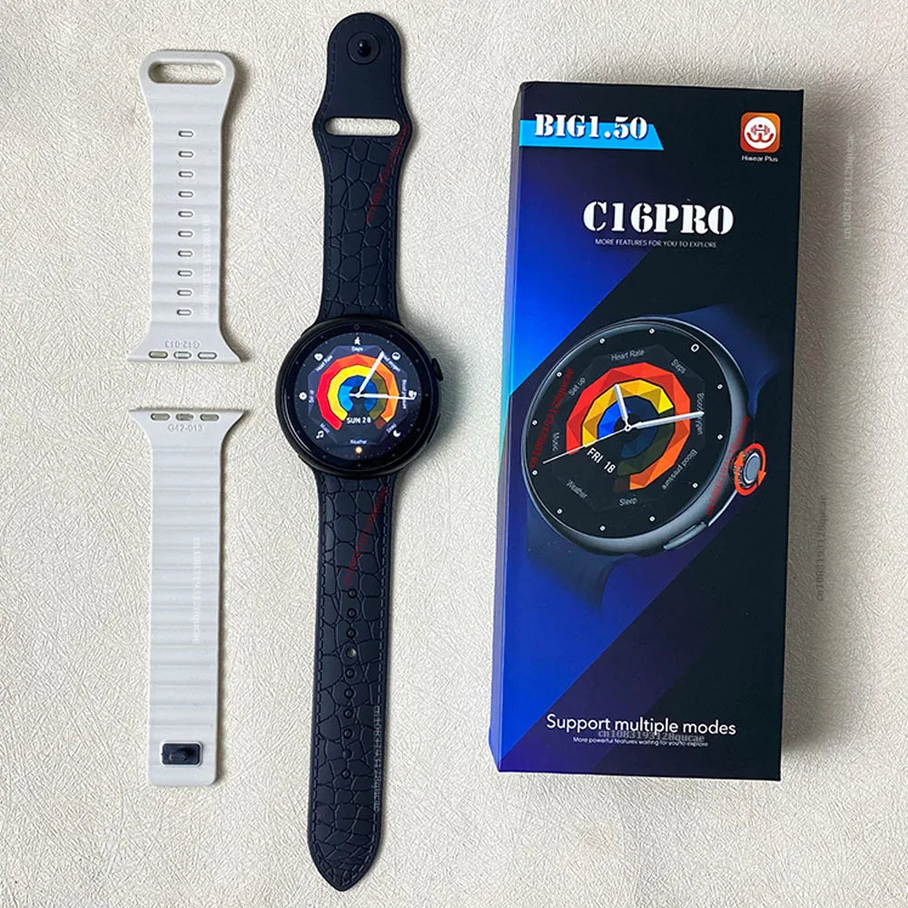 2026 New Men's Smart Watch 1.5 HD Display Health Tracker Bluetooth Calling Voice Assistant Sport Smartwatch 5ATM Waterproof Ht30 Peaceful Pleasures Health and Wellness Black