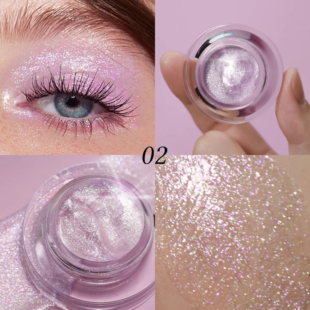 Glitter Gel Eyeshadow | Smokey Shimmer & Pearlescent Finish