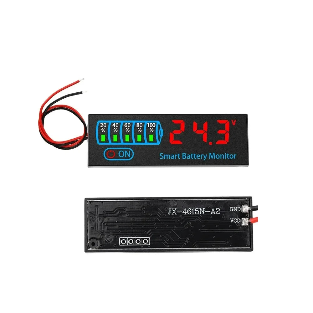 DC 7-55V LED Battery Charge Indicator Panel | 12V–48V
