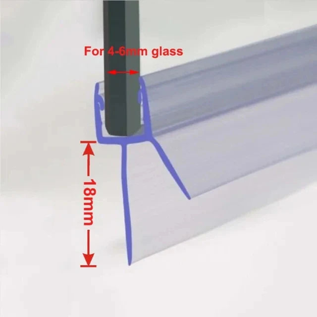 Shower Door Seal Strip PVC Weatherstrip for 4–6mm Glass