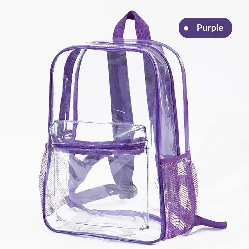 Clear PVC Stadium Backpack | Waterproof Dual Zipper 20–35L