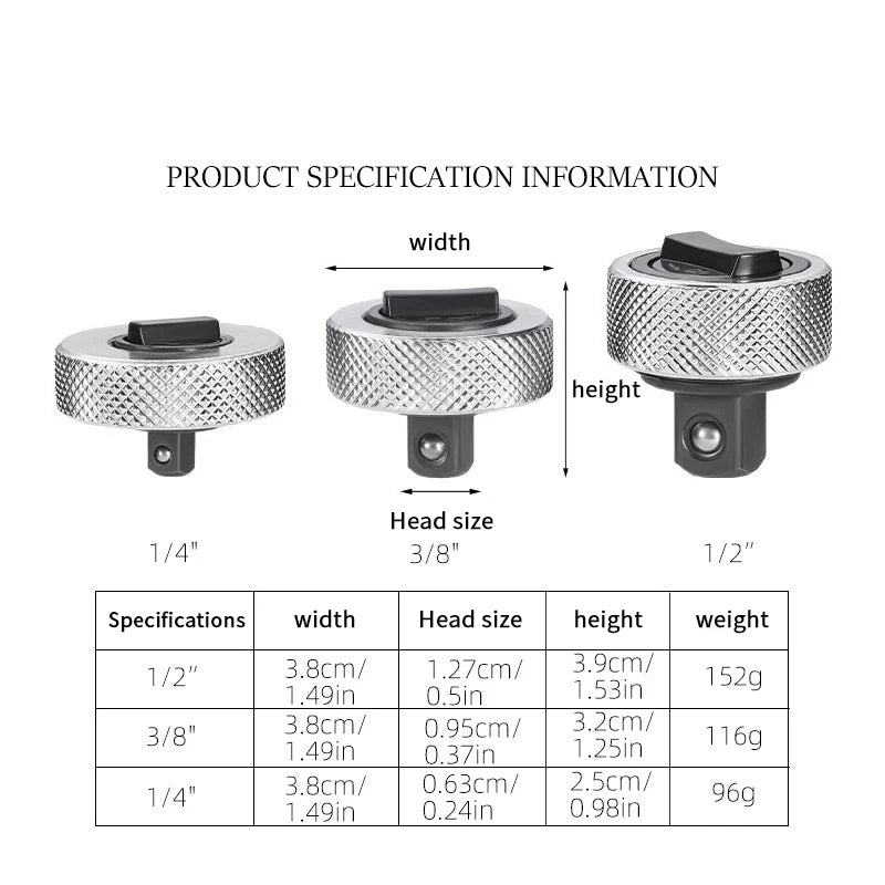 3-Piece Adjustable Socket Set | 1/2", 3/8" & 1/4" Drive